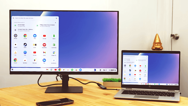 ChromeOS desktop running on a laptop